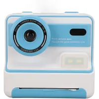 ASHATA Sofortdruck Kinderkamera, 1080P Sofortbildkameras für Kinder, 48 MP, 16 facher Digitalzoom, Blitz Timing Funktion, Doppelobjektiv, 2,4 Zoll IPS Bildschirm, Foto Videokamera, 1200