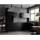 Respekta Winkelküche L-Form 280 cm Grau Schwarz