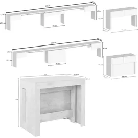 Dmora Dadamoni Konsolentisch 66 x 25 x 45 cm grau
