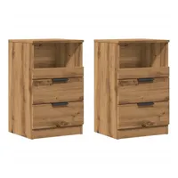 VidaXL Nachttische 2 Stk. Artisan-Eiche 40x36x65 cm Holzwerkstoff