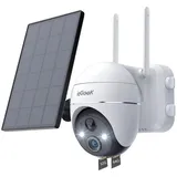 ieGeek Überwachungskamera 3MP Überwachungskamera Aussen Akku 2K mit 32&64GB Speicher Karte (Aussen, Außenbereich, Outdoor, Außen, 355°/140° Pan Tilt Kabellose WLAN IP Kamera Überwachung Außen Farbnachtsicht, PIR Bewegungsmelder Sirene/Weißlichtalarm 2,4GHz WiFi, kompatibel mit Alexa Cloud/Speicher Karte 2-Wege-Audio mit solarpanel)