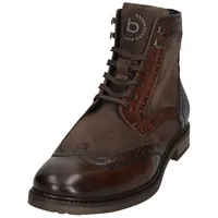 Bugatti Schnürboots Stiefel, Anzugschuh, Boots mit eleganter Flügelkappe braun
