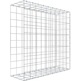 Gabiona C-Ring-Gabione-Anbaukorb Typ 2 100 x 100 x 30 cm Maschenw 10 x 10 cm