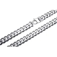 Silberkettenstore Silberkette Panzerkette 14mm - 925 Silber, Länge wählbar von 40-100cm silberfarben 45cm