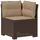 vidaXL 1-Sitzer Garten-Sofa mit Kissen Rattan-Look PP Braun