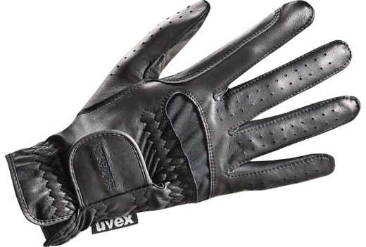 Uvex Reithandschuh twinflex black hoher Tragekomfort schwarz Stretch Einsatz touchscreenfähig, Handschuhgröße: 7