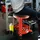 Costway Werkstatthocker, 150 kg belastbar, Rot