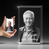 Gedenk Kristall – 3D Personalisiertes Fotogeschenk, ideal für Hochzeit, Jahrestag, Verlobung oder Valentinstag,Vatertagsgeschenk, perfektes Liebesgeschenk für Ihren Partner und Tierbesitzer