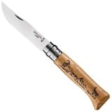 Opinel No. 8 Inox Taschenmesser Animalia Gams