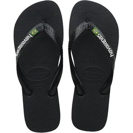 HAVAIANAS Unisex Kinder Brasil Logo (Mini Me) Zehentrenner, Schwarz, 25/26 EU