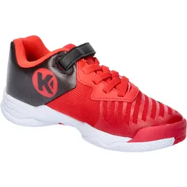 Kempa Unisex Kinder Wing 2.0 Junior Handballschuhe, Sportschuhe, Turnschuhe, Schwarz Rot,