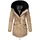 Navahoo Damen Wintermantel Winterparka Gefüttert mit 2 Kunstpelz-Kapuzen Sweety Deluxe