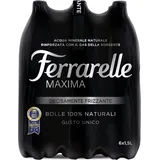 FERRARELLE Maxima Wasserkühler Mineralglas Decisamente Frizzante, 6 x 1.5 L