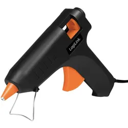 LogiLink Heißklebepistole 20W in Schwarz für DIY-Projekte, Bastelzubehör und Heimwerker