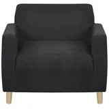 Delindo Lifestyle Sesselschoner CORN, samtweicher Sesselbezug Cordoptik schwarz