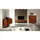 Selsey Highboard 100 x 122 cm Ziegelrot / Schwarz