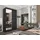 masseno Schwebetürenschrank MIRELLA 120 x 216 x 61 cm Schwarz