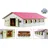 Kids Globe Farming Reiterhof rosa Bauernhof Pferdestall Holz 1:32 mit 9 Boxen