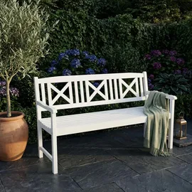prestige home living outdoor 3-Sitzer Gartenbank 150 x 61 x 89 cm Weiß