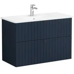 VitrA Badezimmerschrank mit Waschbecken Root 100x67x46 cm Blau Matt ROOTG100BINTS