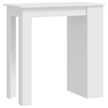 vidaXL Bartisch mit Ablagefläche 102 x 50 x 103,5 cm Weiß