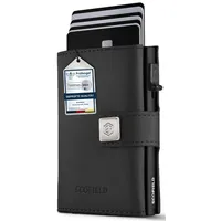 SF SCOFIELD SCOFIELD Trinity Premium Slim Wallet mit Münzfach I Wallets for Men I Kartenetui mit Münzfach 10 – 12 Karten I Kreditkartenetui I RFID Schutz I Karten Portemonnaie I Smart Wallet I Geldbörse