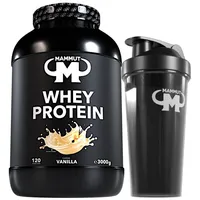 3kg Mammut Whey Protein Eiweißshake - Set inkl. (Vanille + Protein Shaker)