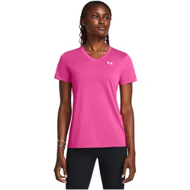 Under Armour Tech T-Shirt Damen 652 rebel pink/white XL