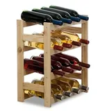 Proregal Weinregal Pinotwine HxBxT 54 x 43 x 25 cm 16 Flaschen Massives Kiefernholz Natur Unbehandelt