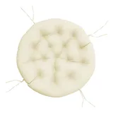 vidaXL Sitzkissen Ø 100 x 11 cm Creme 1 St.