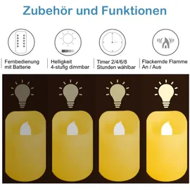 DEUBA LED Echtwachs Kerzen 5 St.