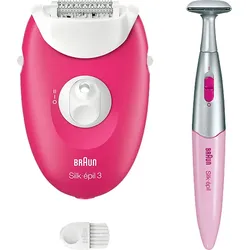 BRAUN Braun Silk-épil 3 3-202 Epilierer Epilierer, Himbeere
