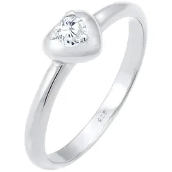 Elli Herz Symbol Verlobung Valentin Zirkonia 925 Silber Ringe   Damen 