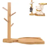 Cyrank Schlüsselhalter, Ring Halter Holz Schlüssel Fach für Eingang Tisch Schlüssel Rack Schmuck Tray Sonnenbrille Table Nachtständer Table für Ringe, Telefon, Armbänder Uhren (01)