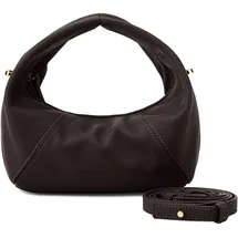 LES VISIONNAIRES Greta Schultertasche Leder 20 cm braun