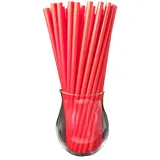 Papierstrohhalme, Papier Trinkhalm, Biologisch, Lebensmittelecht, umwelftreundlich, Einweg-Strohhalme, 120 Pack (Rot)