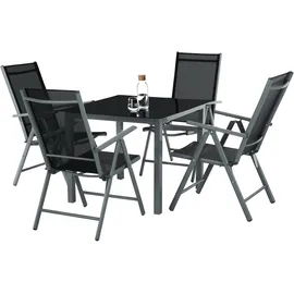 Tectake Sitzgruppe 5-tlg. dunkelgrau 403905