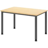 Bümö Schreibtisch Ahorn, Nachbildung,Ahorn, Rechteckig, 120x74x80 cm FSC Mix,