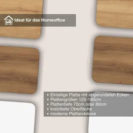 Assmann Electronic ASSMANN Elektrisch höhenverstellbarer Kinderschreibtisch JUNIOR Weiß, 120x70cm, Memoryfunktion, Kollisionsschutz, 2-fach-Motorik - Weiß