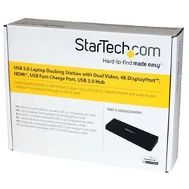 Startech StarTech.com USB 3.0 Dockingstation für zwei Monitore mit HDMI & 4K DisplayPort
