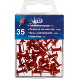 TSI 48323 Pinnwandnadeln, 35er Packung Farbe: rot