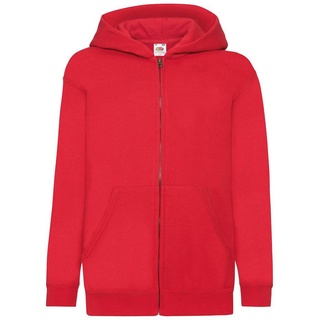 FRUIT OF THE LOOM KIDS CLASSIC HOODED SWEAT JACKET - Unisex Kinder Kapuzen Sweat-jacke, rot, 152