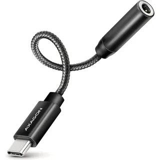 AXAGON ADA-HC Hi-Res Audio-Adapter - 3.5-mm-Klinke 32 Bit, 384 kHz (USB-C), Soundkarte, Schwarz
