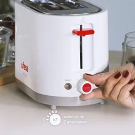 Ufesa TT7385 Toaster Grau/Rot/Weiß