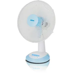 MPM MWP-16 Tragbarer Oszillierender Tischventilator, 3 Geschwindigkeiten, Kopf 34cm, Weiß, 40 W
