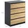 home collective Kommode 80 x 100 cm Anthrazit / Artisan Eiche