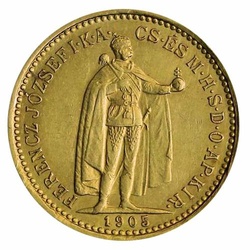 3,05 g Gold 10 Kronen Ungarn