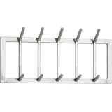 Wohnling Wandgarderobe Silber Metall 65x30x10 cm