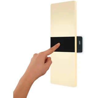 VOMI Akku Wandleuchte Ohne Stromanschluss Touch Dimmbar LED Innen Wandlampe mit Schalter USB Aufladbar Batteriebetrieben Wandmontage Lampen Magnetische Wandbeleuchtung mit 4000mAh Batterie