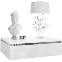 lookway Nachtschrank Aurora Silver 48 x 15 x 38 cm Weiß